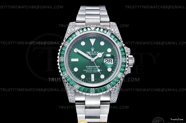 1224 Bright Submariner 116610LV 904L Dia SS SS Grn Noob VR 1083